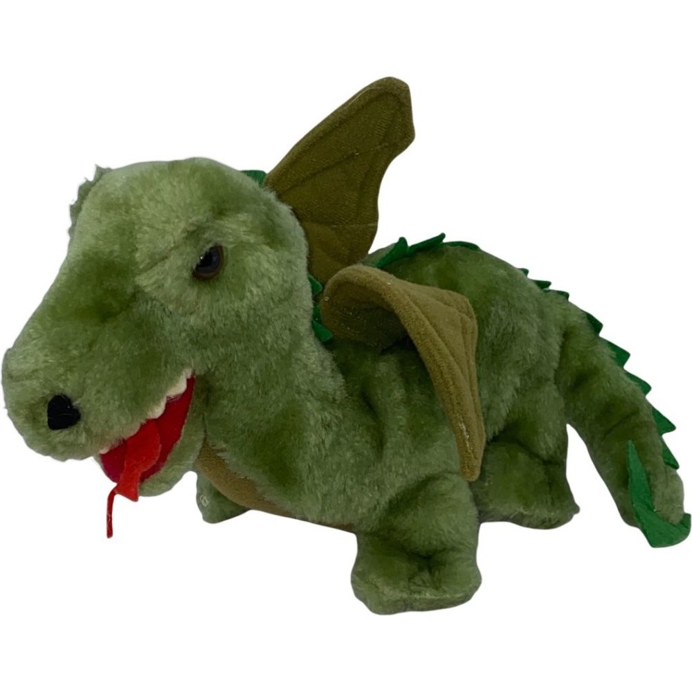 Vintage Dragon 1980 R Dakin Stuffed Green Plush Toy